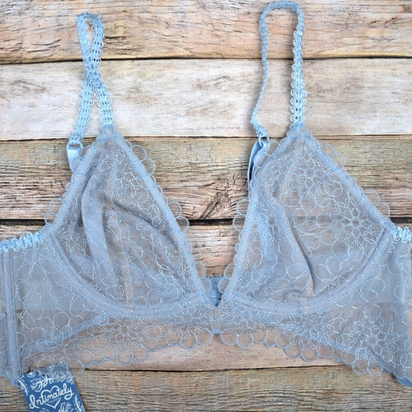 Free People Lucia Underwire Bra Blue Hydrandea - Picture 2 of 10